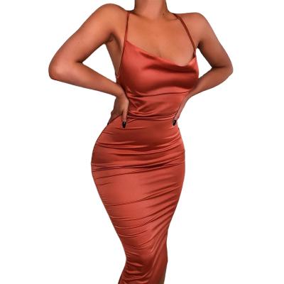 China Anti-wrinkle new style fashion multiple colors women's strapless backless long summer dress wholesale for sale