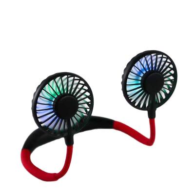 China Hotel Widely Used 2021 Premium Quality Portable Hanging Neck Band Fan Rechargeable for sale