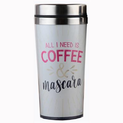 China Wholesale Fashion Viable Cartoon Style Double Wall Travel Mug Stainless Steel Bottle Unisex Coffee Mug For Adults With Lid for sale