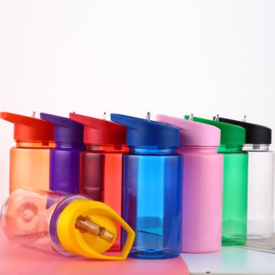 China Viable Suction Spout Straw Tritan/AS BPA Free Plastic Water Bottle For Kids With Handle For School for sale