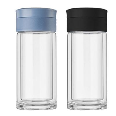 China Viable double-layer glass tea separation tea cup water bottle portable cup factory direct supply cup for sale