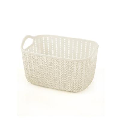 China Rectangle Middle Stocked Plastic Basket for sale