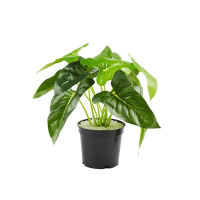 China Minimalist PRIMAISON Monstera Artificial Greenery Potted Plants Faux Plants With Gray Plastic Pot For Indoor Outdoor Decoration for sale