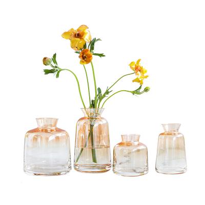 China Minimalist Vase Wholesaler Handmade Art Swollen Glass Nordic Creative Colorful Modern Home Decor Amazon Insti Glass Crystal Vases for sale