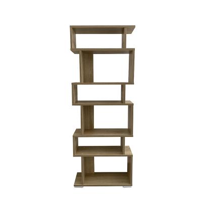 China 6 Tiers Wooden Bookshelves Block Workable Bookshelf Bookshelf Organization Storage Indoor Display Rack For Home Office Decoration for sale