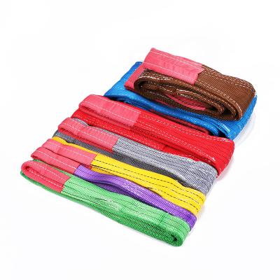 China Wholesale 1 Inch 1ton 100% Polyester Lifting Eye To Eye Webbing Flat Sling for sale