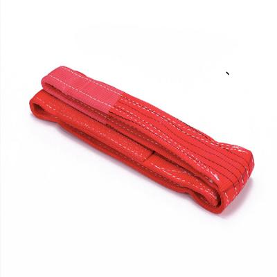 China Lifting hotsale 5 ton polyester red 5:1/6:1/7:1 /8:1eye to eye web lifting sling for sale