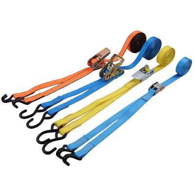 China Logistics Hotsale Factory Direct Sale 1 Inch Motorcycle Ratchet Retractable Straps for sale