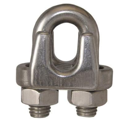 China Industrial Equipment China Supplier Stainless Steel Wire Rope Clips Hardware DIN741 Fittings Wire Rope Clamp U-Flange for sale