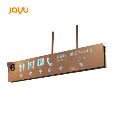 China Shop Front Signage Rustproof Led Sign Board Double Wall Hanging Butterfly Wayfinding Light Custom for sale