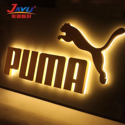 China Frontlit Store Front Sign 3D LED Stainless Steel With Gold Letters Flat Painted Metal Letters Door Advertising Gold Foil Letters for sale