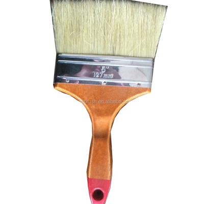 China Factory Direct Sale Paint Brush Bangladesh Market Wooden Handle Red Tail Bristle Paint Brush Set for sale