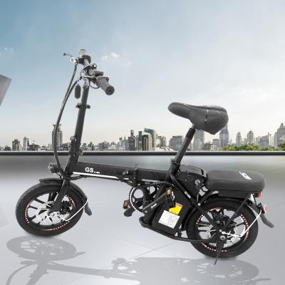 China 48V 350W 350W portable folding bicycle adult Mini Electric Folding Bike 48V lithium battery small electric commuter ebike for sale