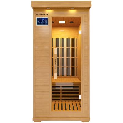 China Computer Control Panel Classic Corner Best Style Infrared Sauna Carbon Sauna Model 1 Person Sauna Room On Sale for sale