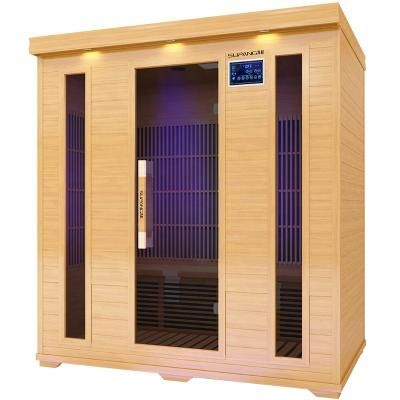 China Computer Control Panel 4 People China Factory Supply Modern Comfortable Home Solid Wood Sauna Room for sale