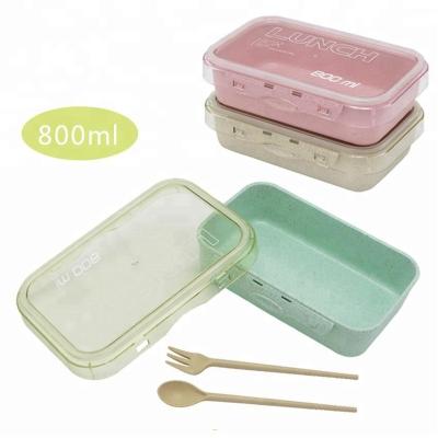 China 800ML Sustainable PP With Wheat Straw Lunch Box for sale