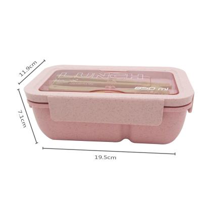 China Microwavable Natural Wheat Straw Food Container Eco-Friendly Bento Lunch Insulation Box with Wheat Straw Fiber Material for sale