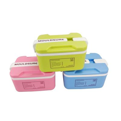 China 1.6L Rectangle Shape Heatable Hand Grip With 2 Compartments Lunch Box for sale