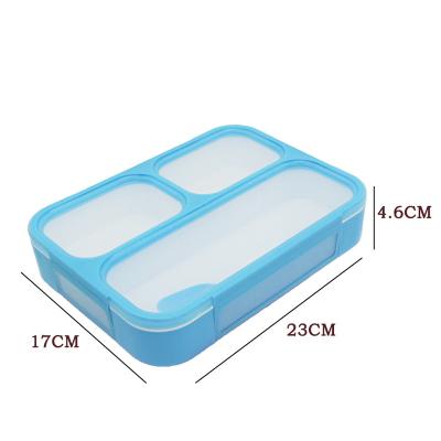 China Hot and working freshness preservation lunch box 1000ML 3 compartment plastic food container from china supplier for sale