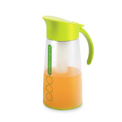 China Sustainable Plastic Water Filter Cooler Jug With 1600ml Ice Tube Around Shape for sale