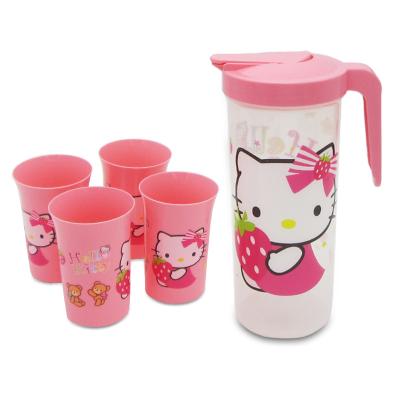 China Good Sustainable Seal Plastic Water Pitcher With Cups for sale