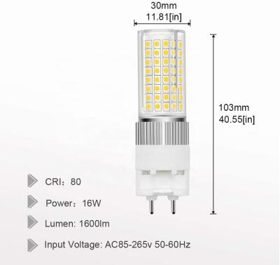 China China residential best prices led g12 corn light bulbs 16W 110-130V/220-240V dimmable led g12 corn light for sale