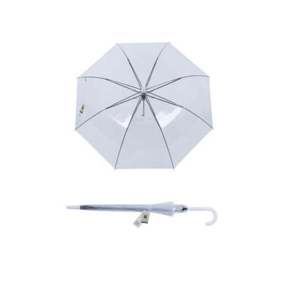 China Modern Automatic Rain Umbrella J Handle POE PVC EVA Straight Transparent Umbrella for sale