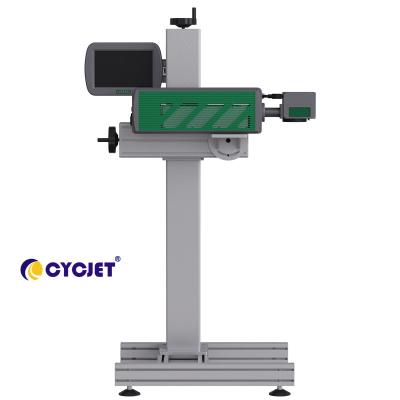 Китай CYCJET LC30F летают машина маркировки лазера для принтера маркировки даты стеклянной бутылки продается