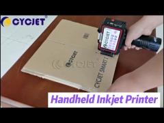 Manual Control Thermal Handheld Inkjet Printer 12.7mm Height For Carton Paper