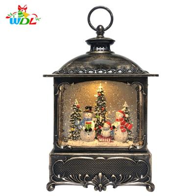 China 2021 Christmas Newcomers/Gift/Home Souvenir Custom Acrylic Snowman Family Festival Decoration In Winter World Luxury Snow Globe Christmas Water Ball for sale