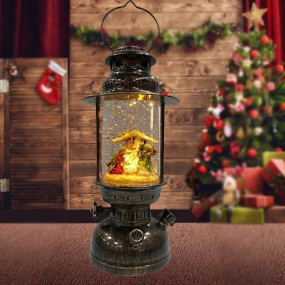 China Europe Snow Water Resin Jesue Birth Winter Christmas Blowing Spinning Scene Led Musical Nativity Snow Globe for sale