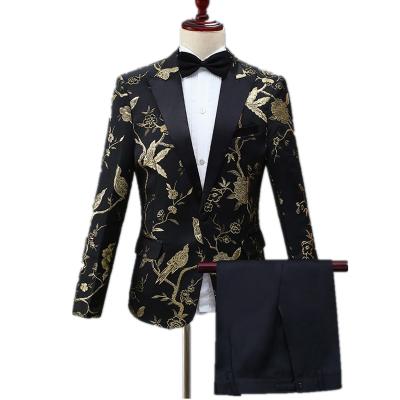 China Korean new casual slim fit anti-shrinkage formal dress wholesale casual set men's suit for sale