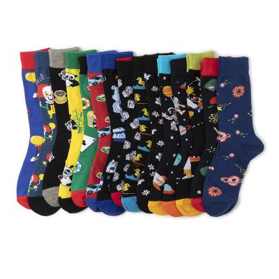 China Wholesale Custom Antibacterial Men's Antibacterial Men's Sports Cotton Cartoon Casual Socks Women's Casual Socks for sale