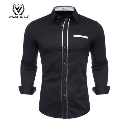 China Anti-pilling Latest Anti-pilling Cotton Vintage Slim Fit Streetwear 100% Designer Long Sleeve Shirts For Men for sale