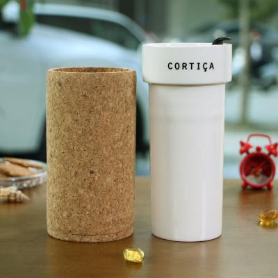 China Sustainable Fashion Tall Travel Mug With Cork Sleeve Travel Mug Cork Mug for sale