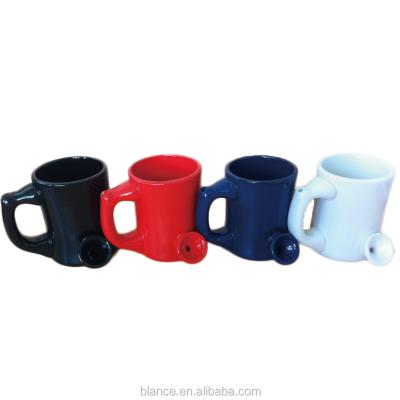 China Viable Cheap Smoking Pipe Mug For Newest Tobacco Mug Ceramic Coffee Mugs With Smoking Pipe for sale