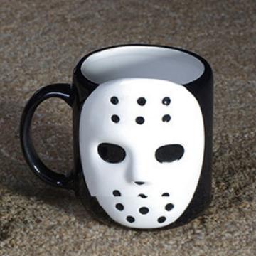 China Viable Halloween Mask Ceramic Mug In Mask Design Mug for sale