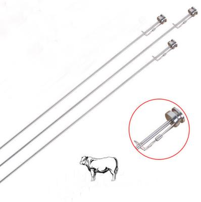 China Cow Semen Gun Artificial Insemination 45cm Length Cattle Stainless Steel Animal Insemination Gun for sale