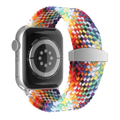 China New Hot Selling ESEEKGO Fabric Breathable Sports Buckle Fashion 9 Colors Cloth Strap Nylon Band Replacement For Apple Watch 1 2 3 4 5 6 7 for sale