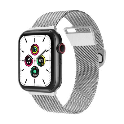 China ESEEKGO 2021 Stainless Steel Dual Section Stainless Steel Watch Band Milanese Strap For Apple Watch for sale