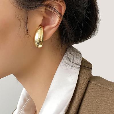 China Retro vintage European and American metal non pierced earrings ear clip fashionable temperament earrings for sale