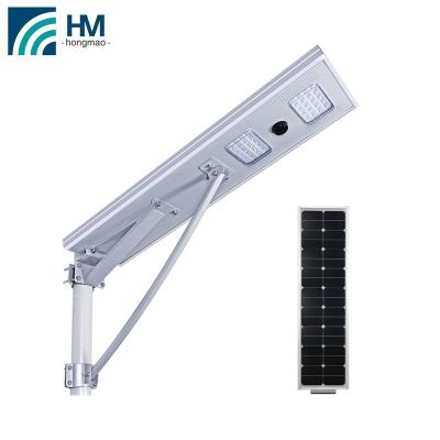 China ROUTE IP65 Smart Motion Led Solar Street Light Housing 20w 40 60watt Integrated All In One Solar Street Light for sale