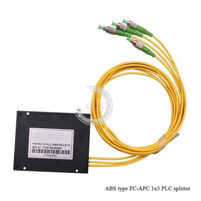 China Huawei Fiber Optic Coupler Splitter Single Mode ABS PLC FC APC 1x3 1M 2.0MM for sale