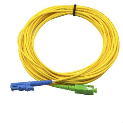 China Cordón de remiendo de APC del solo modo E2000 SX SM LSZH, cable de fribra óptica del simplex del SC UPC en venta