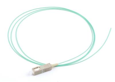 China SC UPC OM3 Pigtail 1M Simplex Aqua 0.9mm Multimode For Optical Access Network for sale