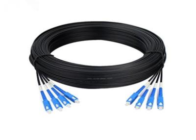 China DX Single Mode Fiber Optic Drop Patch Cable SC UPC 4 Cores Patch Cord Jumper for sale