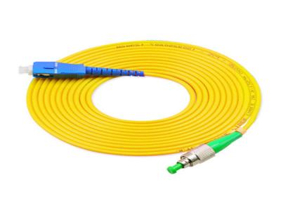 China FC APC SC UPC Single Mode Fiber Optic Cable Patch Cord 3m PVC Material for sale