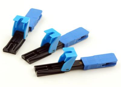 China 1 SC UPC Fiber Optic Connector Single Mode Embedded FTTH Fast Connector Plastic for sale