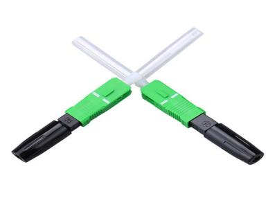 China CATV Embedded Single Mode Fiber Optic Connectors , FTTH SC APC Fiber Connector for sale