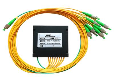 China FTTH GPON Single Mode Fiber Splitter ABS FC APC 1x8 1.5m 2.0mm PLC Splitter for sale